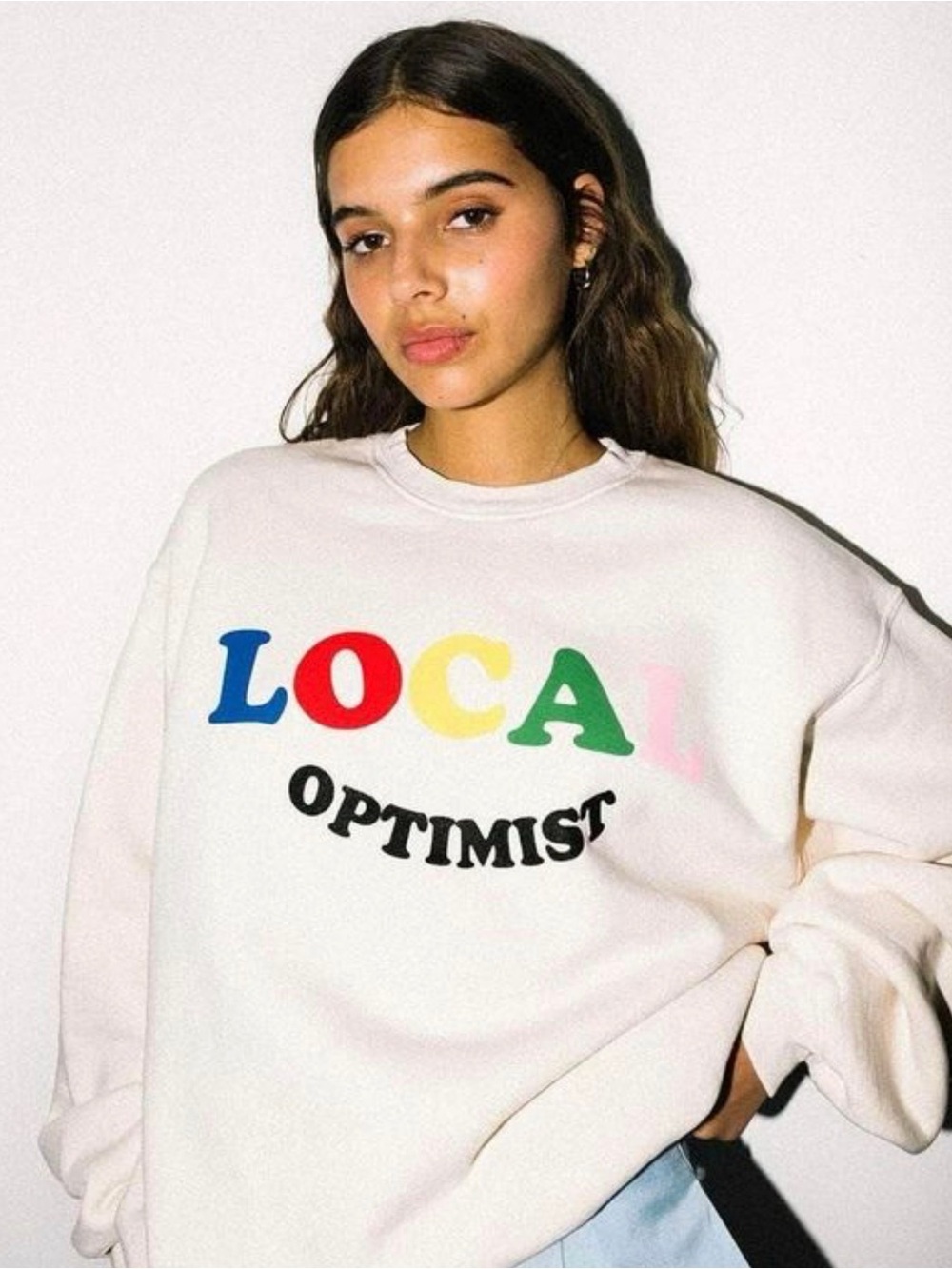 Madhappy ‘Local Optimist' Crewneck Sweatshirt - Colorful Lettering